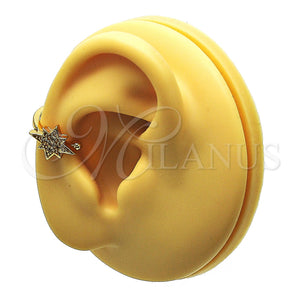 Gold Filled Ring — Earcuff with White Micro Pave Polished 02. — main product view — SKU 148126 | Oro Laminado anillo — Earcuff with blanco Micro Pave pulido 02. — SKU 148126