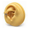 Oro Laminado Earcuff, Gold Filled Style with Multicolor Micro Pave, Polished, Golden Finish, 02.210.0680.1