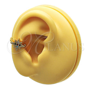 Gold Filled Ring — Earcuff with Multicolor Micro Pave Polished 02. — main product view — SKU 148127 | Oro Laminado anillo — Earcuff with Multicolor Micro Pave pulido 02. — SKU 148127