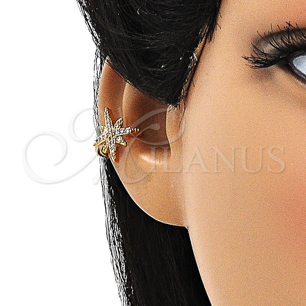 Gold Filled Ring — Earcuff with White Micro Pave Polished 02. — alternate product view — SKU 148130 | Oro Laminado anillo — Earcuff with blanco Micro Pave pulido 02. — SKU 148130