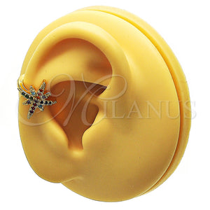 Gold Filled Ring — Earcuff with Multicolor Micro Pave Polished 02. — main product view — SKU 148131 | Oro Laminado anillo — Earcuff with Multicolor Micro Pave pulido 02. — SKU 148131