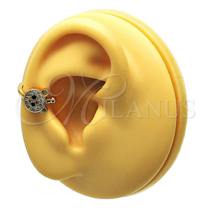 Gold Filled Ring — Earcuff Teddy Bear Design with White and Black — main product view — SKU 148132 | Oro Laminado anillo — Earcuff Teddy Bear diseño with blanco and negro — SKU 148132