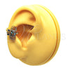 Oro Laminado Earcuff, Gold Filled Style Elephant Design, with Multicolor Micro Pave, Polished, Golden Finish, 02.210.0685.1