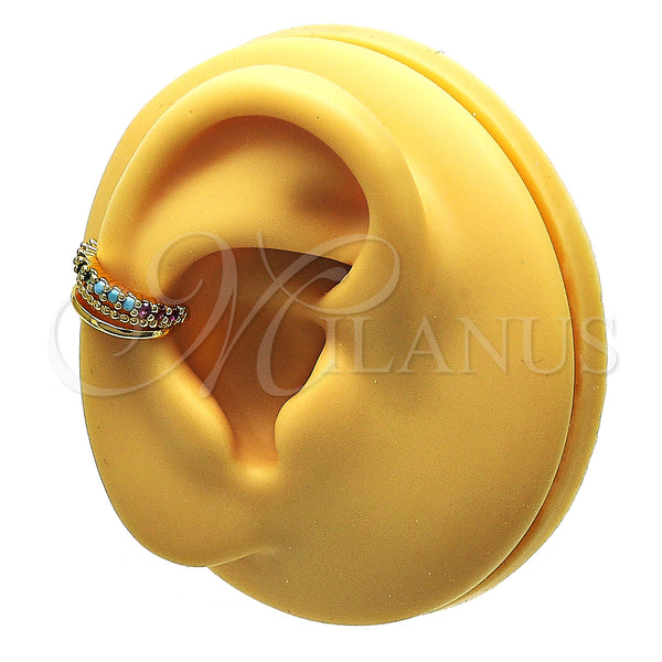 Gold Filled Ring — Earcuff with Multicolor Micro Pave Polished 02. — main product view — SKU 148145 | Oro Laminado anillo — Earcuff with Multicolor Micro Pave pulido 02. — SKU 148145