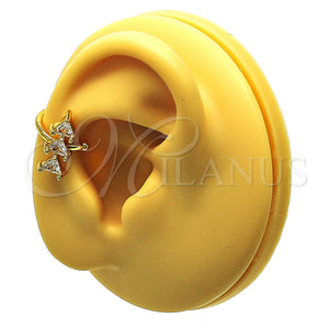 Gold Filled Ring — Earcuff with White Cubic Zirconia Polished 02. — main product view — SKU 148146 | Oro Laminado anillo — Earcuff with blanco Cubic Zirconia pulido 02. — SKU 148146