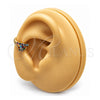 Oro Laminado Earcuff, Gold Filled Style Flower Design, with Multicolor Micro Pave, Polished, Golden Finish, 02.210.0693.1