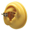 Oro Laminado Earcuff, Gold Filled Style Four-leaf Clover Design, with Multicolor Micro Pave, Polished, Golden Finish, 02.210.0694.1