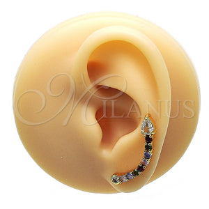 Gold Filled Ring — Earcuff Teardrop Design with Multicolor Micro Pave and — main product view — SKU 148159 | Oro Laminado anillo — Earcuff Teardrop diseño with Multicolor Micro Pave and — SKU 148159