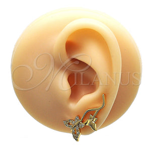 Gold Filled Ring — Earcuff Butterfly Design with White Micro Pave Polished — main product view — SKU 148164 | Oro Laminado anillo — Earcuff Butterfly diseño with blanco Micro Pave pulido — SKU 148164
