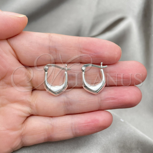 Sterling Silver Hoop Earrings — Small Hoop Polished 02. — alternate product view — SKU 148174 | Plata 925 aretes de aro — Small Hoop pulido 02. — SKU 148174