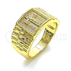 Gold Filled Ring — Mens Ring Crucifix Design Polished 01. Size 12 — main product view — SKU 148186 | Oro Laminado anillo — Mens Ring Crucifix diseño pulido 01. Size 12 — SKU 148186
