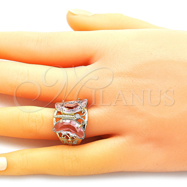 Gold Filled Ring — Multi Stone Ring Butterfly Design with Pink and — alternate product view — SKU 148252 | Oro Laminado anillo — Multi Stone Ring Butterfly diseño with Pink and — SKU 148252