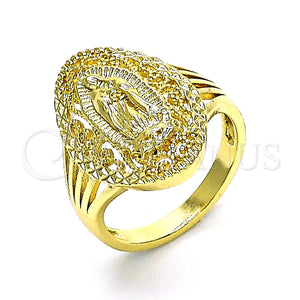 Gold Filled Ring — Elegant Ring Guadalupe Design Polished 01. Size 7 — main product view — SKU 148259 | Oro Laminado anillo — Elegant Ring Guadalupe diseño pulido 01. Size 7 — SKU 148259