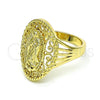 Oro Laminado Elegant Ring, Gold Filled Style Guadalupe Design, Polished, Golden Finish, 01.380.0032.08 (Size 8)