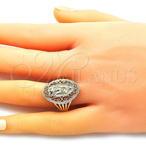 Gold Filled Ring — Elegant Ring Guadalupe Design Polished 01. Size 9 — alternate product view — SKU 148261 | Oro Laminado anillo — Elegant Ring Guadalupe diseño pulido 01. Size 9 — SKU 148261