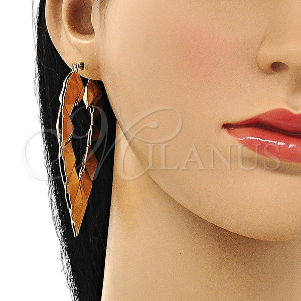 Gold Filled Hoop Earrings — Extra Large Hoop Heart Design Polished 02.60. — alternate product view — SKU 148265 | Oro Laminado aretes de aro — Extra Large Hoop corazón diseño pulido 02.60. — SKU 148265