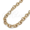 Oro Laminado Basic Necklace, Gold Filled Style Polished, Golden Finish, 04.331.0003.36 (11 MM Thickness, 36 Inches Length)