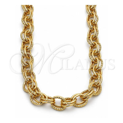 Oro Laminado Basic Necklace, Gold Filled Style Polished, Golden Finish, 04.331.0003.36 (11 MM Thickness, 36 Inches Length)
