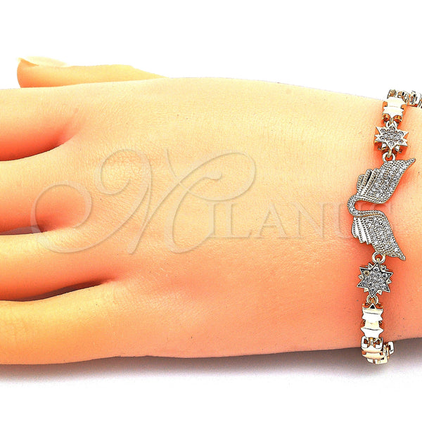 Gold Filled Bracelet — Fancy Bracelet Judaica and Star of David Design — alternate product view — SKU 148293 | Oro Laminado brazalete — elegante Bracelet Judaica and estrella of David diseño — SKU 148293