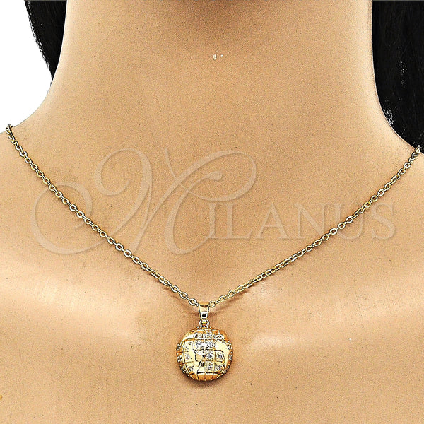 Gold Filled Pendant — Fancy Pendant with White Micro Pave Polished 05. — alternate product view — SKU 148333 | Oro Laminado dije — elegante Pendant with blanco Micro Pave pulido 05. — SKU 148333
