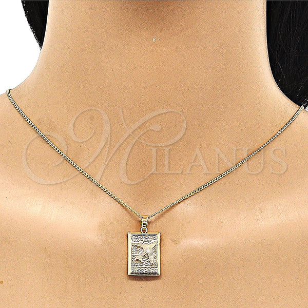 Gold Filled Ring — Earring and Pendant Adult Set Airplane Design with — alternate product view — SKU 148344 | Oro Laminado anillo — Earring and Pendant Adult Set Airplane diseño with — SKU 148344