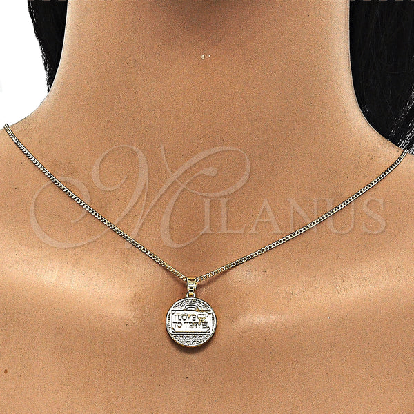 Gold Filled Ring — Earring and Pendant Adult Set Heart and Love — alternate product view — SKU 148346 | Oro Laminado anillo — Earring and Pendant Adult Set corazón and Love — SKU 148346