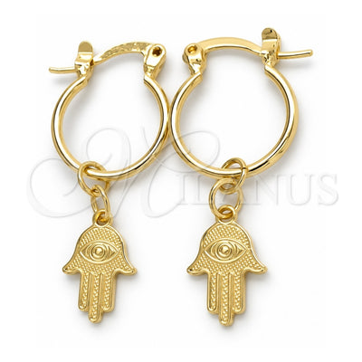 Oro Laminado Small Hoop, Gold Filled Style Polished, Golden Finish, 02.58.0068.12