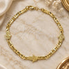 Oro Laminado Fancy Bracelet, Gold Filled Style Hand of God and Mariner Design, Polished, Golden Finish, 03.58.0072.07 (03 MM Thickness, 7 Inches Length)