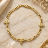 Oro Laminado Fancy Bracelet, Gold Filled Style Hand of God and Mariner Design, Polished, Golden Finish, 03.58.0074.07 (03 MM Thickness, 7 Inches Length)