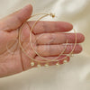 Oro Laminado Large Hoop, Gold Filled Style with Ivory Pearl, Polished, Golden Finish, 02.58.0076.70