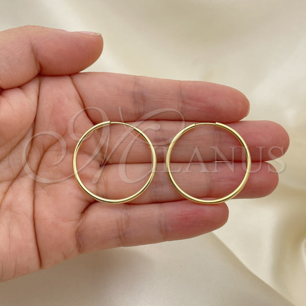 Gold Filled Hoop Earrings — Small Hoop Polished 02.58. — alternate product view — SKU 148397 | Oro Laminado aretes de aro — Small Hoop pulido 02.58. — SKU 148397
