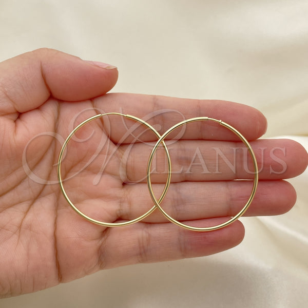 Gold Filled Hoop Earrings — Small Hoop Polished 02.58. — alternate product view — SKU 148399 | Oro Laminado aretes de aro — Small Hoop pulido 02.58. — SKU 148399