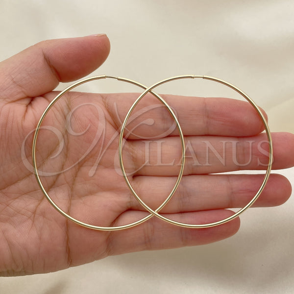 Gold Filled Hoop Earrings — Small Hoop Polished 02.58. — alternate product view — SKU 148401 | Oro Laminado aretes de aro — Small Hoop pulido 02.58. — SKU 148401