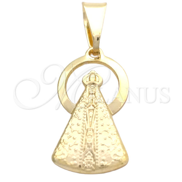 Gold Filled Pendant — Religious Pendant Caridad del Cobre Design Polished 05.58. — main product view — SKU 148406 | Oro Laminado dije — Religious Pendant Caridad del Cobre diseño pulido 05.58. — SKU 148406