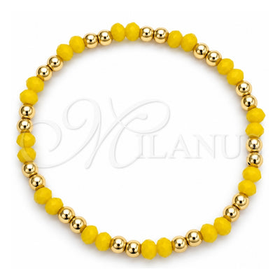 Oro Laminado Adjustable Bolo Bracelet, Gold Filled Style Ball Design, Polished, Golden Finish, 03.32.0573.7 (02 MM Thickness, 7 Inches Length)