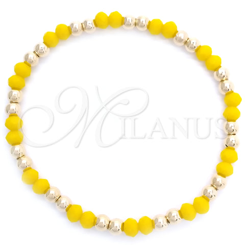 Oro Laminado Adjustable Bolo Bracelet, Gold Filled Style Ball Design, Polished, Golden Finish, 03.32.0573.7 (02 MM Thickness, 7 Inches Length)