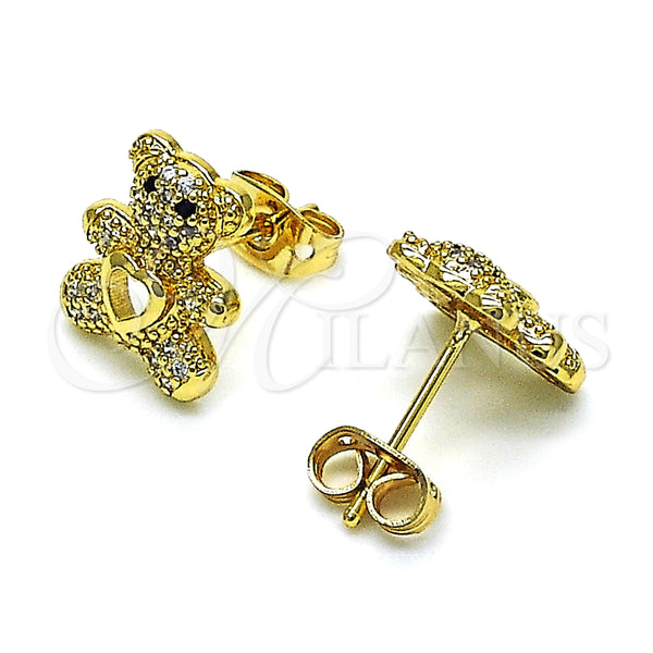 Gold Filled Ring — Stud Earring Teddy Bear and Heart Design with — main product view — SKU 148446 | Oro Laminado anillo — Stud Earring Teddy Bear and corazón diseño with — SKU 148446