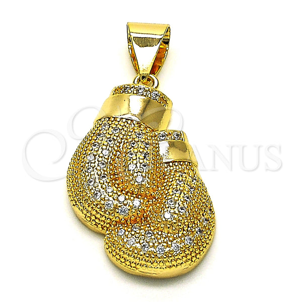 Gold Filled Pendant — Fancy Pendant with White Micro Pave Polished 05. — main product view — SKU 148453 | Oro Laminado dije — elegante Pendant with blanco Micro Pave pulido 05. — SKU 148453