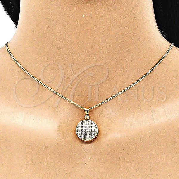 Gold Filled Ring — Earring and Pendant Adult Set with White Micro — alternate product view — SKU 148459 | Oro Laminado anillo — Earring and Pendant Adult Set with blanco Micro — SKU 148459