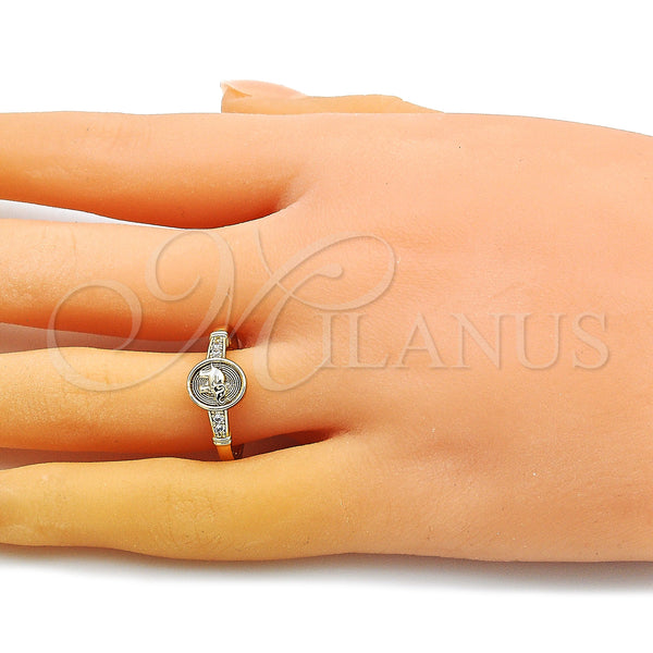 Gold Filled Ring — Multi Stone Ring Elephant Design with White Micro — alternate product view — SKU 148470 | Oro Laminado anillo — Multi Stone Ring Elephant diseño with blanco Micro — SKU 148470