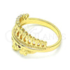 Oro Laminado Multi Stone Ring, Gold Filled Style with Garnet and White Cubic Zirconia, Polished, Golden Finish, 01.185.0019.10 (Size 10)
