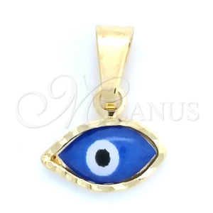 Gold Filled Pendant — Fancy Pendant Evil Eye Design Blue Enamel 05.32. — main product view — SKU 148494 | Oro Laminado dije — elegante Pendant Evil Eye diseño Blue Enamel 05.32. — SKU 148494