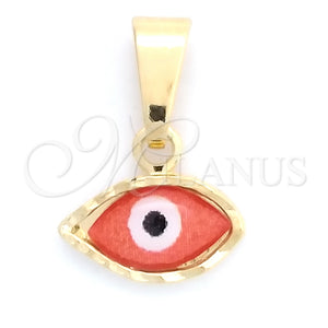 Gold Filled Pendant — Fancy Pendant Evil Eye Design Red Enamel 05.32. — main product view — SKU 148495 | Oro Laminado dije — elegante Pendant Evil Eye diseño Red Enamel 05.32. — SKU 148495