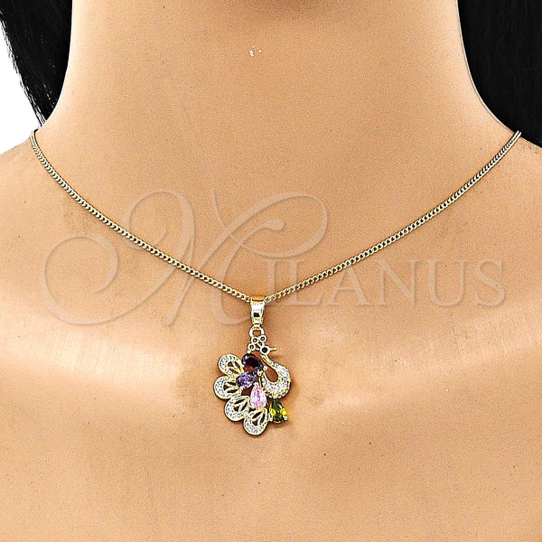 Gold Filled Ring — Earring and Pendant Adult Set Peacock Design with — alternate product view — SKU 148570 | Oro Laminado anillo — Earring and Pendant Adult Set Peacock diseño with — SKU 148570