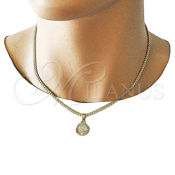Gold Filled Bracelet — Necklace and Bracelet Money Sign Design Polished 06.63. — alternate product view — SKU 148579 | Oro Laminado brazalete — Necklace and Bracelet Money Sign diseño pulido 06.63. — SKU 148579