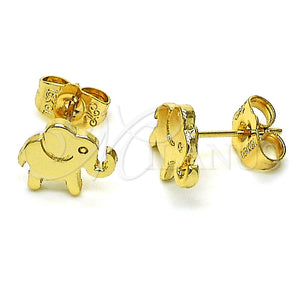 Gold Filled Ring — Stud Earring Elephant Design Polished 02. — main product view — SKU 148584 | Oro Laminado anillo — Stud Earring Elephant diseño pulido 02. — SKU 148584