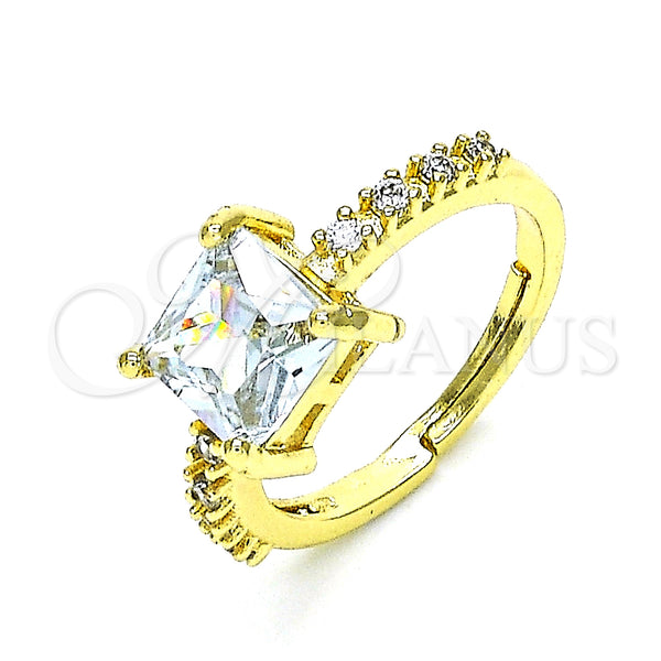Gold Filled Ring — Multi Stone Ring with White Cubic Zirconia and — main product view — SKU 148592 | Oro Laminado anillo — Multi Stone Ring with blanco Cubic Zirconia and — SKU 148592