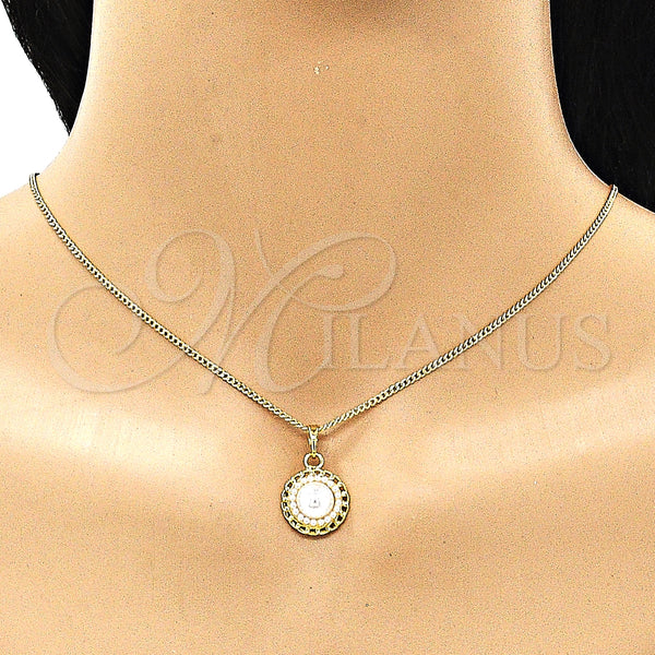 Gold Filled Ring — Earring and Pendant Adult Set with Ivory Pearl — alternate product view — SKU 148623 | Oro Laminado anillo — Earring and Pendant Adult Set with Ivory Pearl — SKU 148623