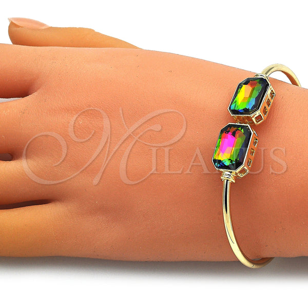 Gold Filled Jewelry — Individual Bangle with Vitrail Medium Crystal Polished 07. — alternate product view — SKU 148647 | Oro Laminado joyería — Individual Bangle with Vitrail Medium cristal pulido 07. — SKU 148647