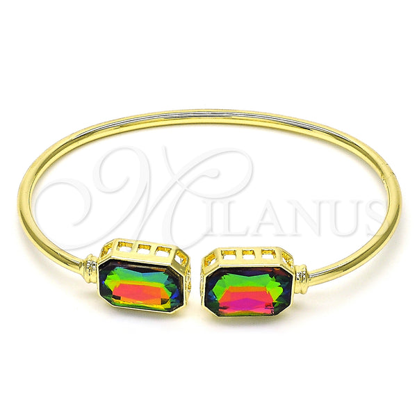 Gold Filled Jewelry — Individual Bangle with Vitrail Medium Crystal Polished 07. — main product view — SKU 148647 | Oro Laminado joyería — Individual Bangle with Vitrail Medium cristal pulido 07. — SKU 148647